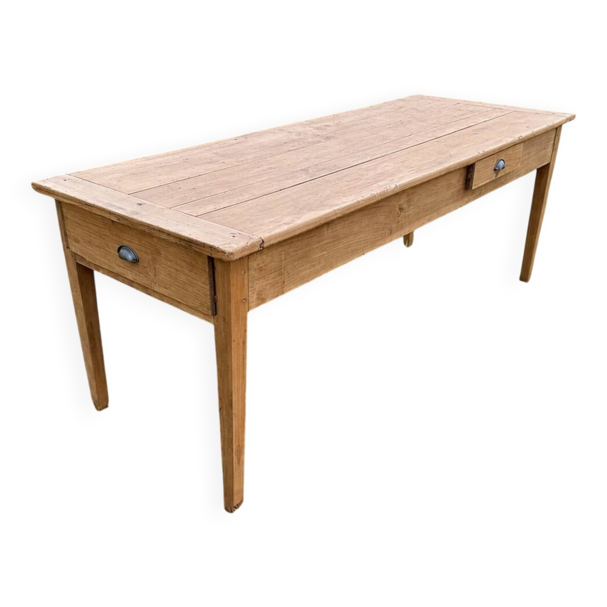 Grande table de ferme rénovée