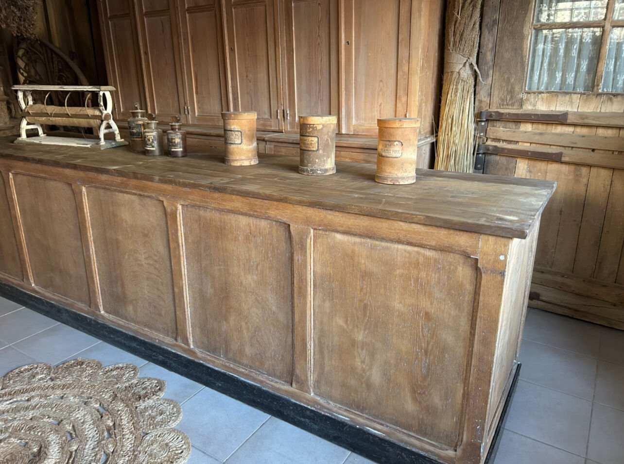 Large antique sideboard with 12 drawers