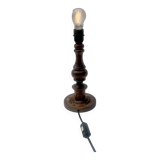 Old turned solid wood lamp base