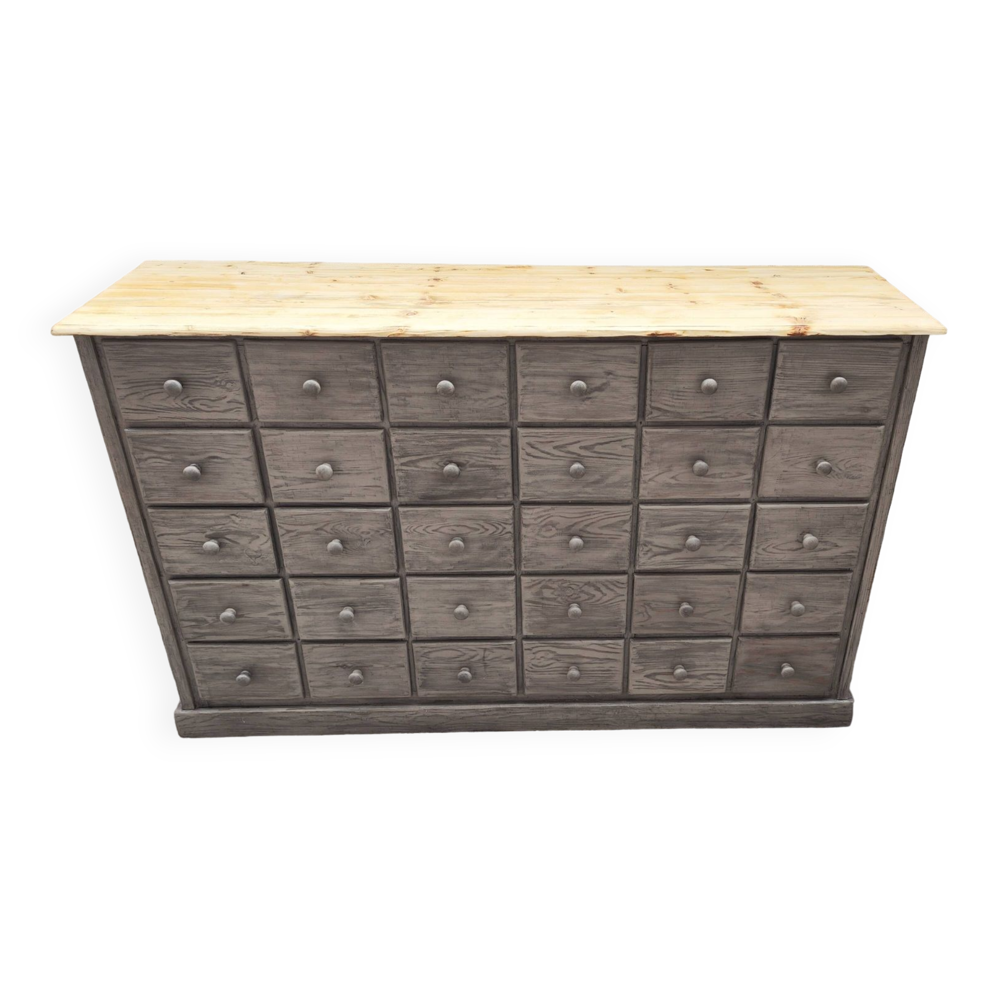 Old trade furniture with thirty drawers