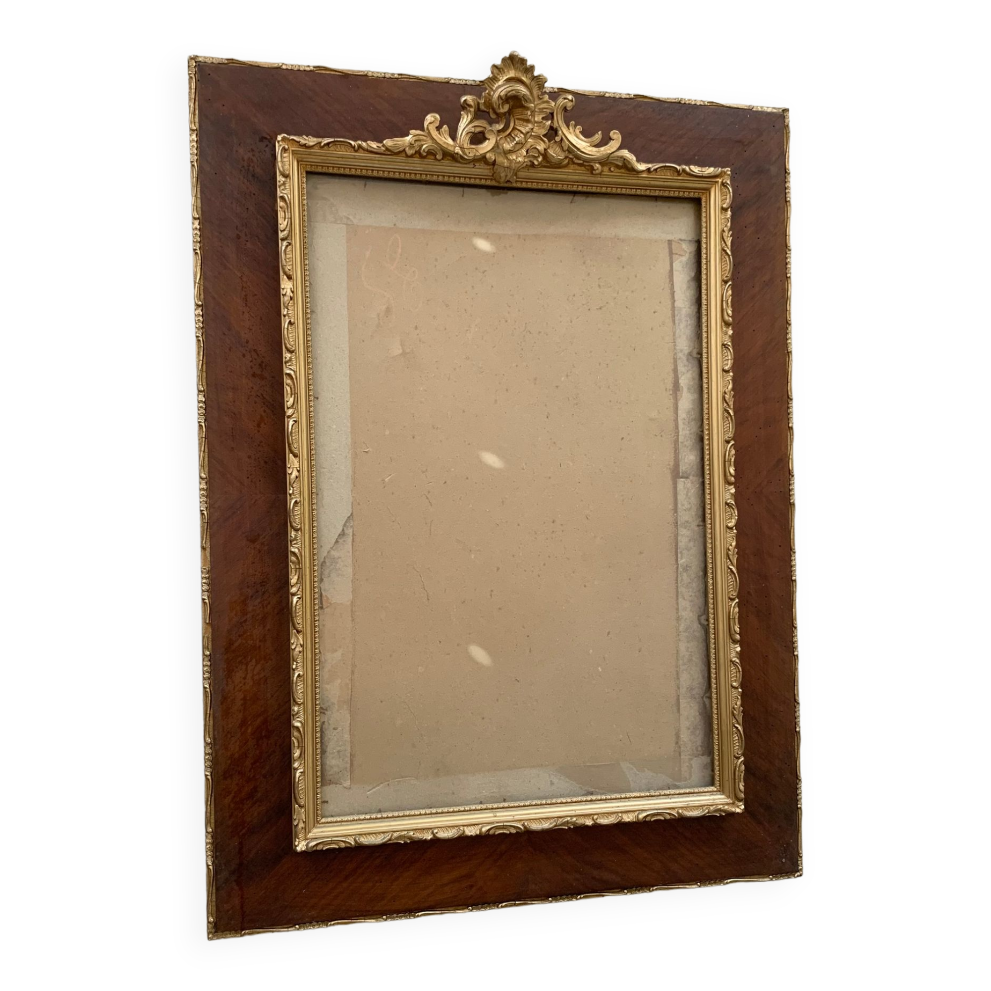 Large old wood and gilded frame