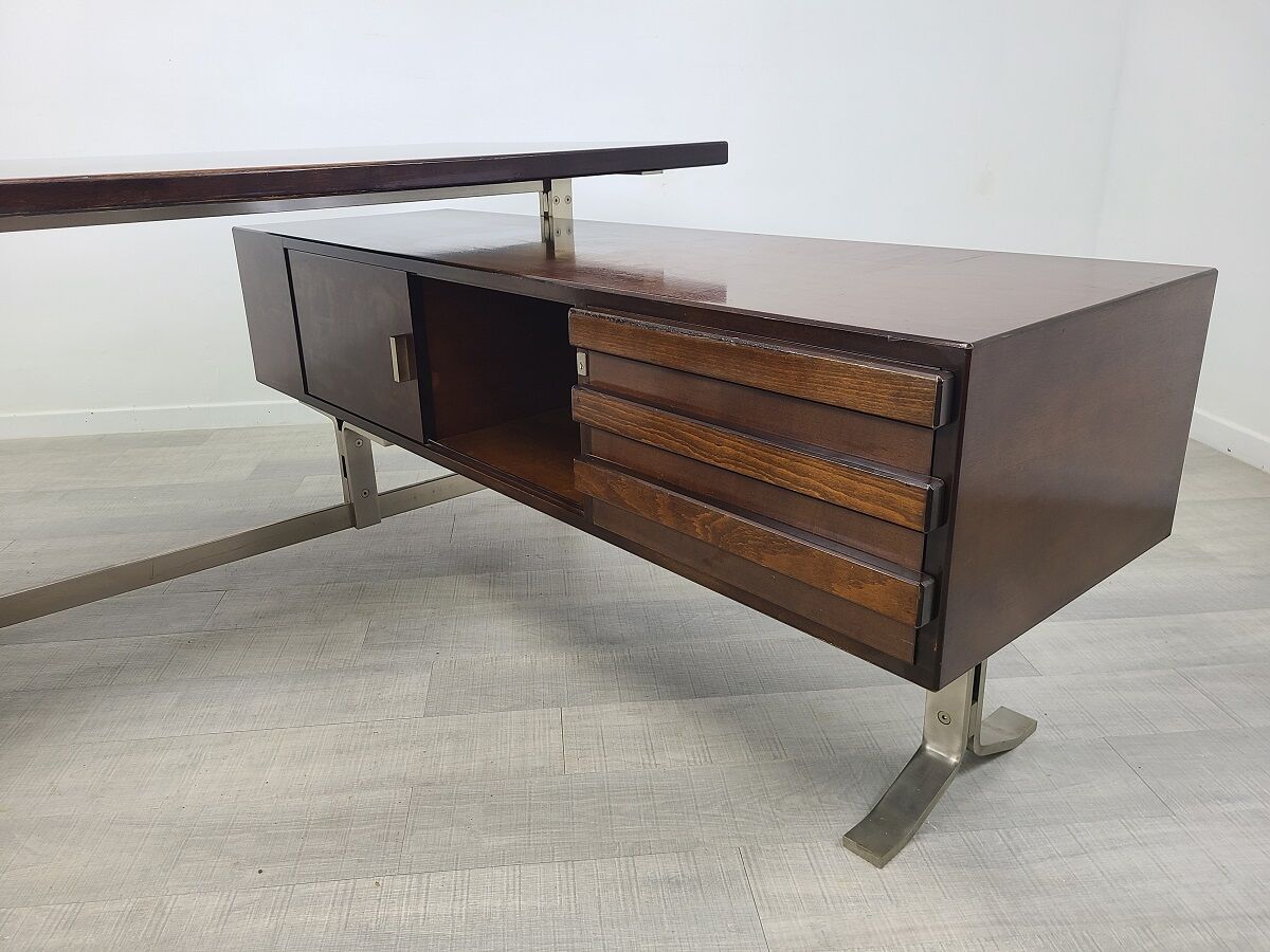 Design corner desk Gianni Moscatelli rosewood vintage 70s