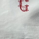 Old sheet with monogram