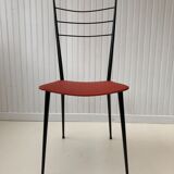 Red metal chairs from the 60s