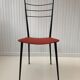 Red metal chairs from the 60s