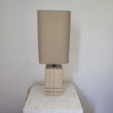 70s foot carved limestone lamp