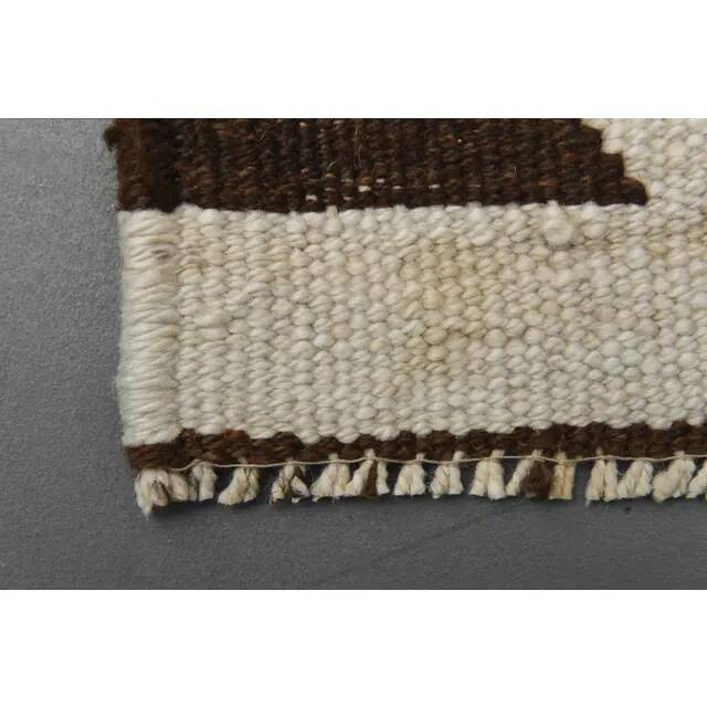1970s Turkish Oushak Handmade Wool Cotton Beige Runner Rug 95x327