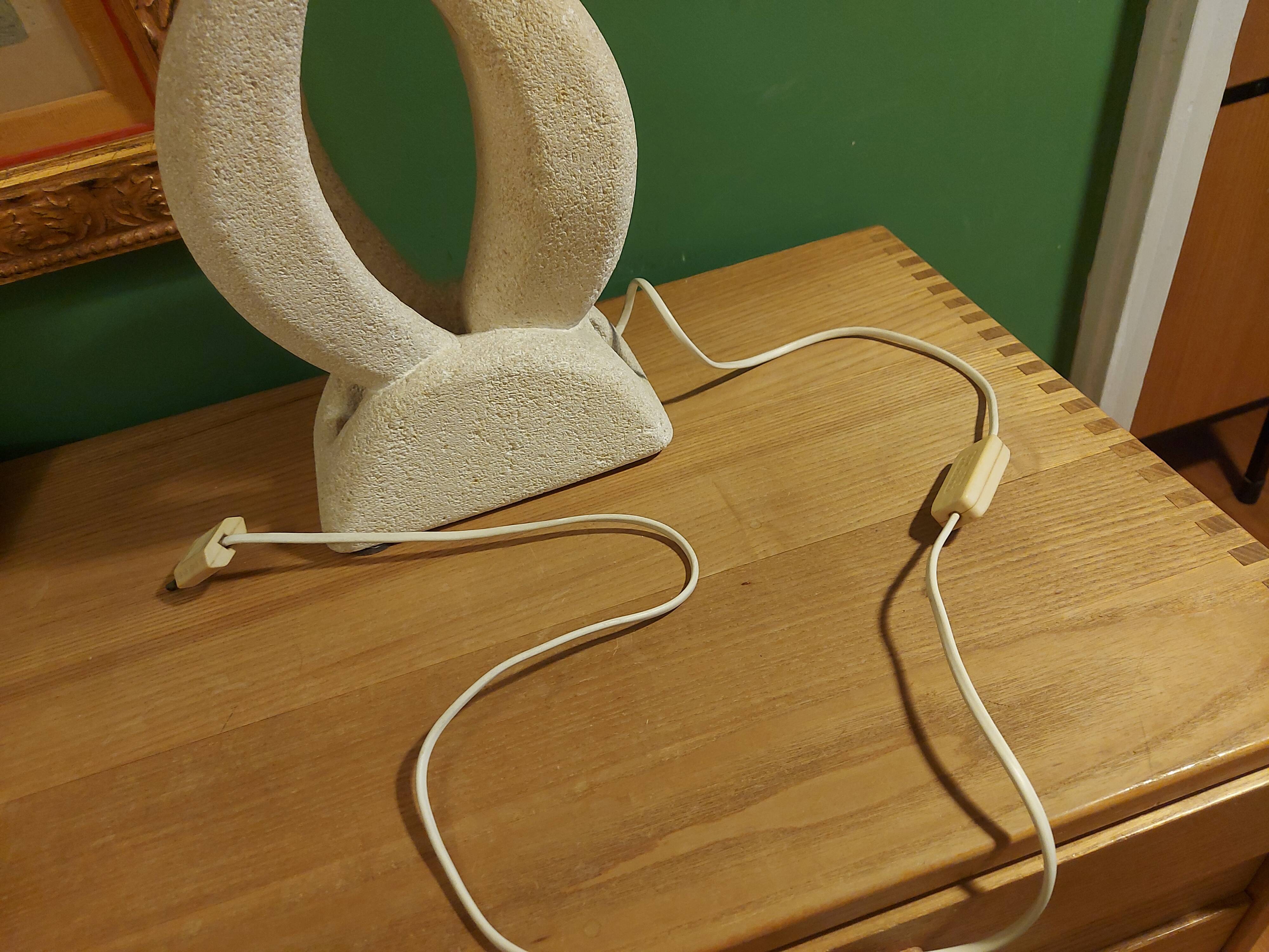 Albert tormos stone sculpture lamp (signed)