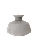 Vintage powdery grey opaline pendant lamp