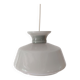 Suspension opaline vintage gris poudrée