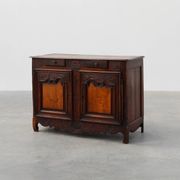Rare French provincial carved cabinet or buffet with great patina, dated 18