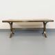 Vintage rectangular coffee table by Roche-Bobois in steel and ceramic.