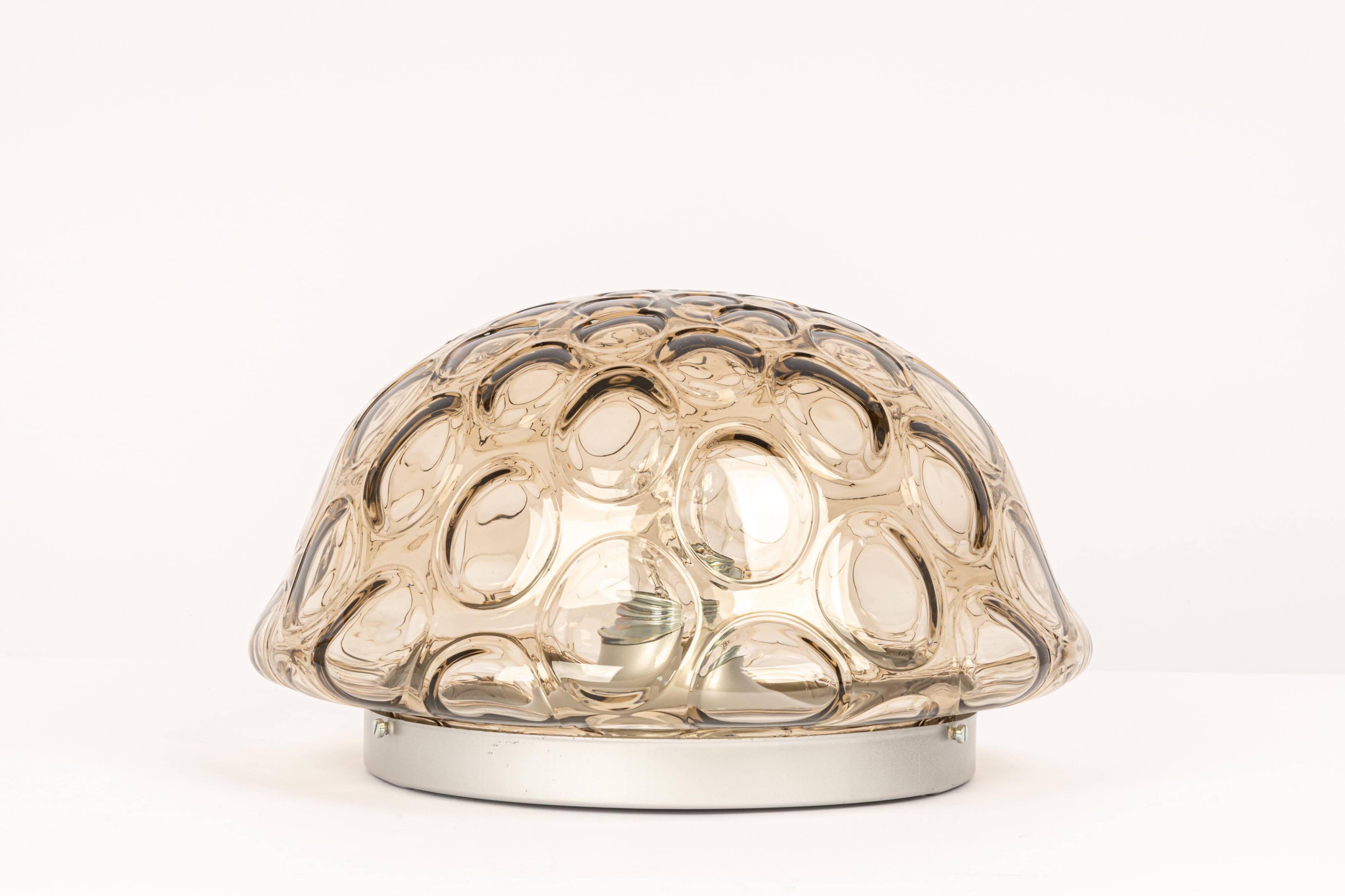 Wall/Ceiling Light in Smoked Glass, Sputnik, Germany