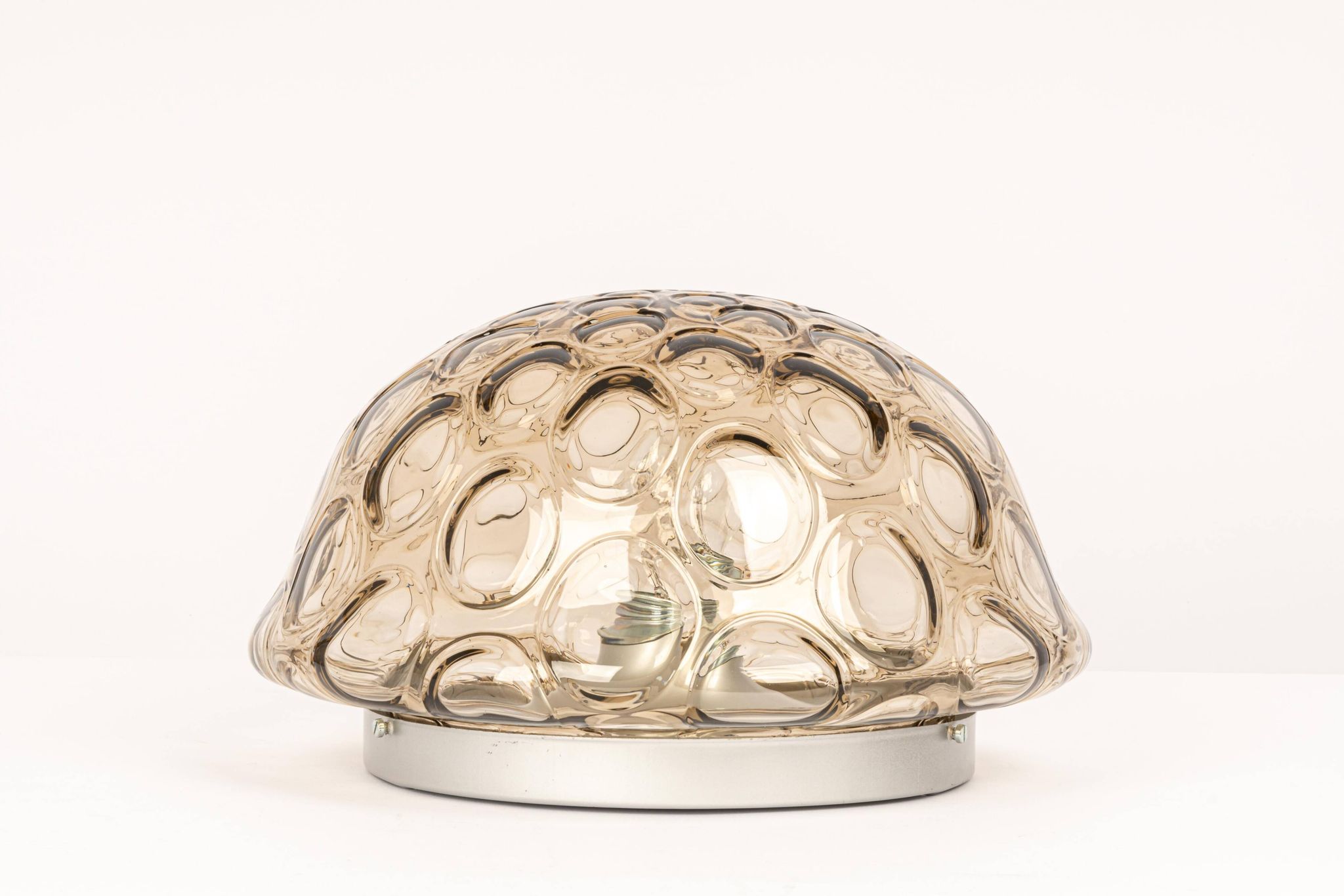 Plafonnier Midcentury en Verre Fumé, Sputnik, Allemagne