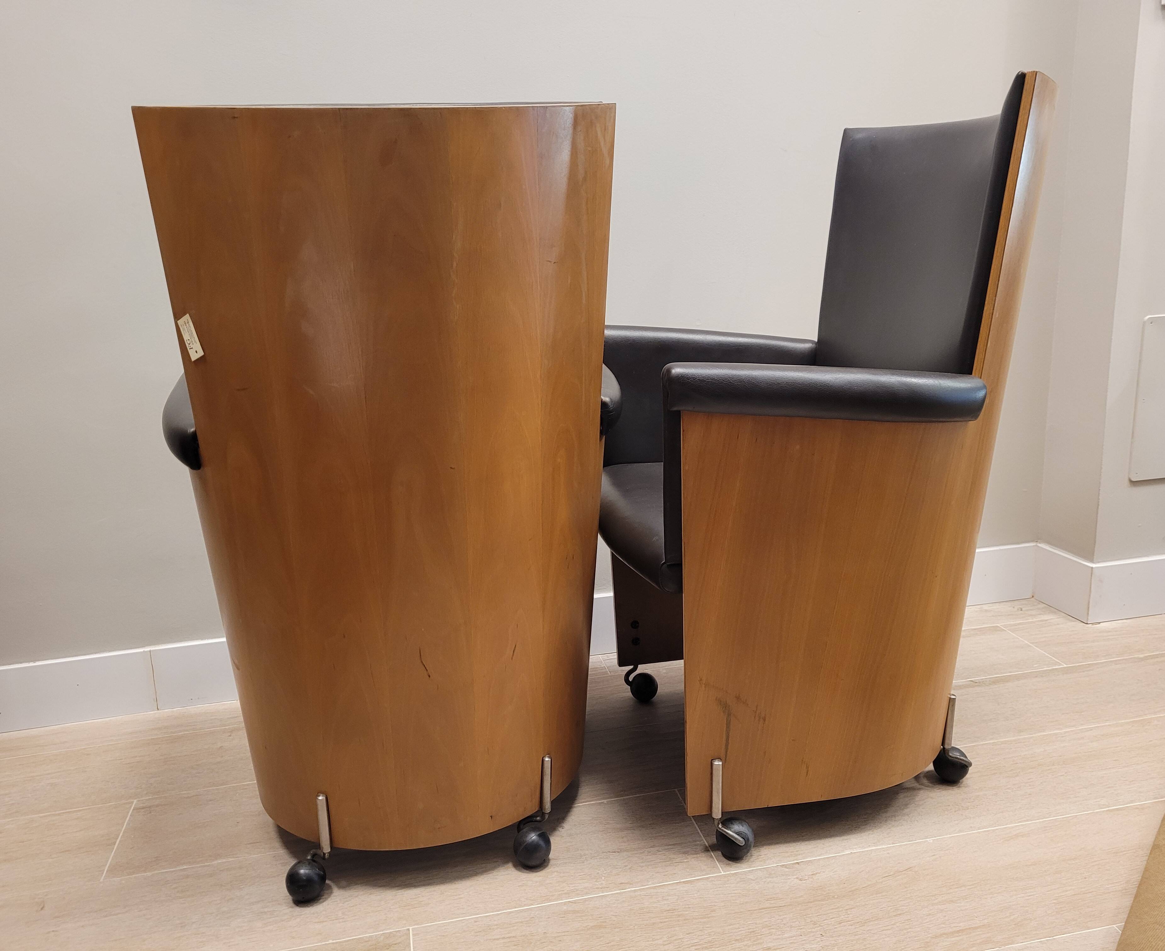 Pareja Sillones “Incontro 5080” Massimo & Lella Vignelli para Bernini, 1991 – Italia