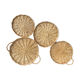 Lot de 4 plateaux rotin