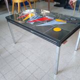 Vallauris Adri ceramic coffee table from the 60s "the sailboats"