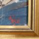 Original Mid-Century Oil on Canvas " Vase" by unidentified Artist- Vintage & Framed