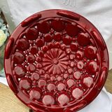 Burgundy braided ceramic bowl