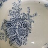 Compotier in earthenware, cartridge model, sarreguemines, u & c, made in france, art deco