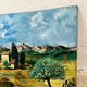 Provencal and pink landscape painting