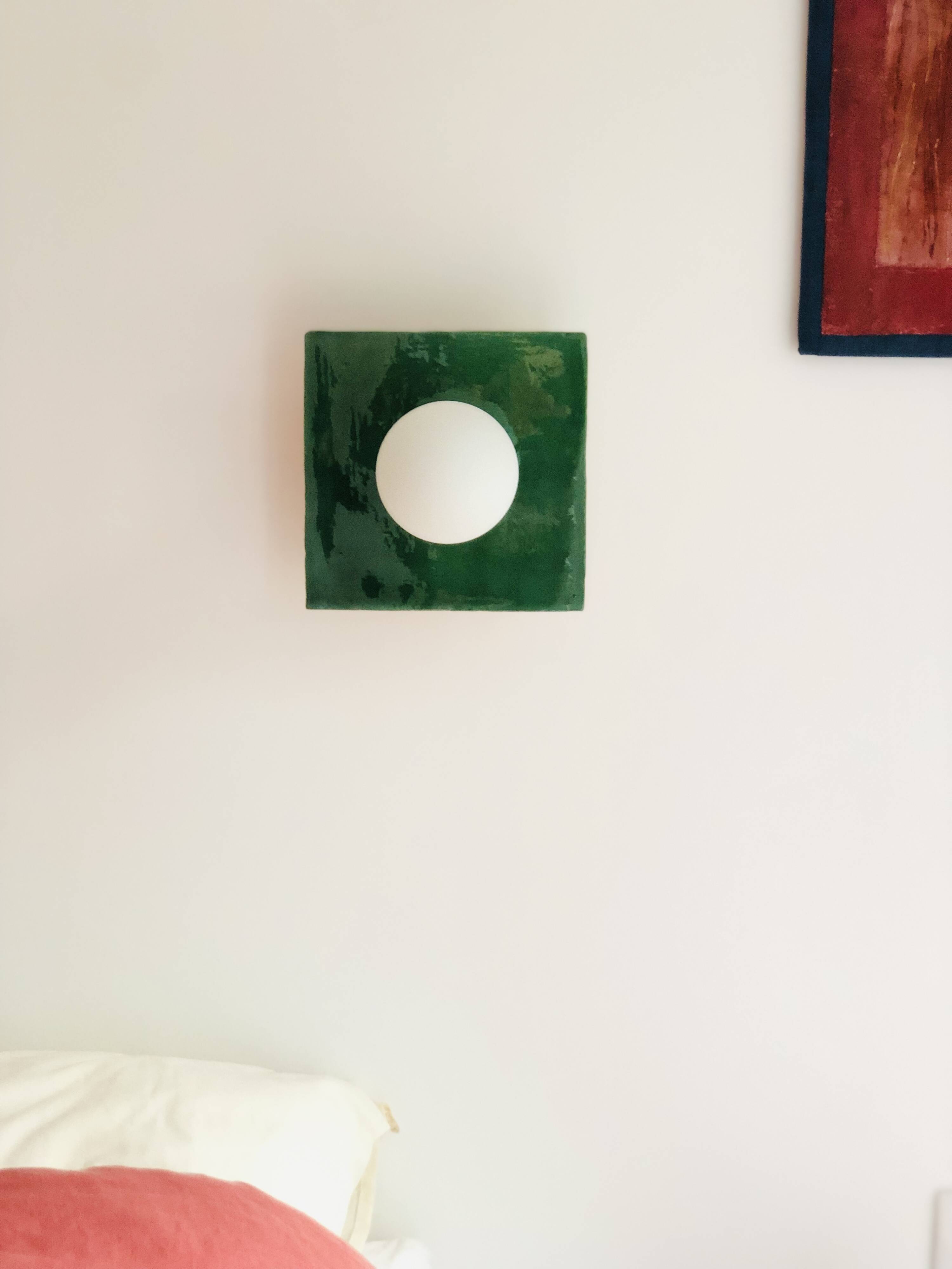 Globe Tile Wall Light (Green) - Coco Square
