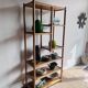 70's vintage bamboo rattan display bookshelf