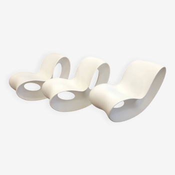 Rocking chair voido ron arad plastique blanc - magis