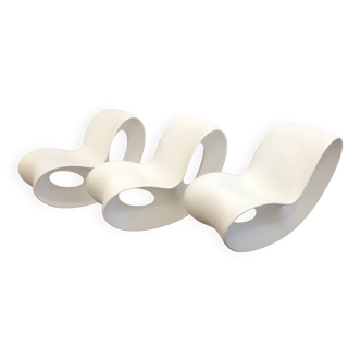 Rocking chair voido white plastic - magis