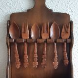 Wooden display stand with support