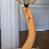 Lampe bois d'olivier et nacre