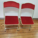 Folding chairs in chaisor velvet