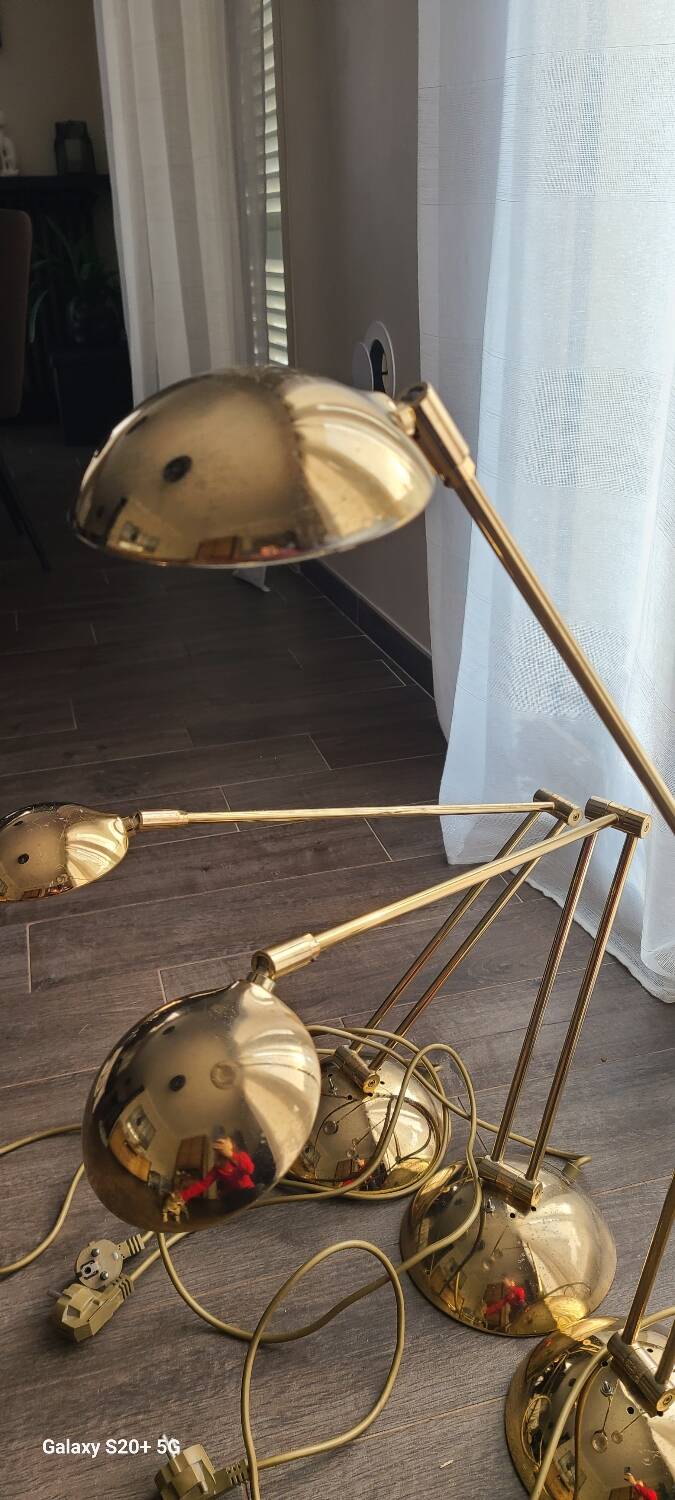 3 lampes de bureau vintage Zonca Voghera