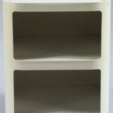. Side table with two interlocking boxes made of ABS plastic "Componibili Quadrati", model 1967