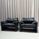 First edition Maralunga set, Vico Magistretti, Cassina, Italy, 1970s.