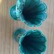 Pair of Art Deco vases circa 1920 - green glazed ceramic