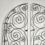 Arched wrought iron gate