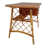Old vintage rattan desk Lois Sognot