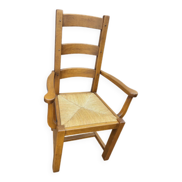 Country-style chair in solid oak
