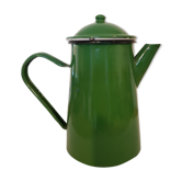 Old enamelled Green Cafeteria - Vintage Style 1950-1960