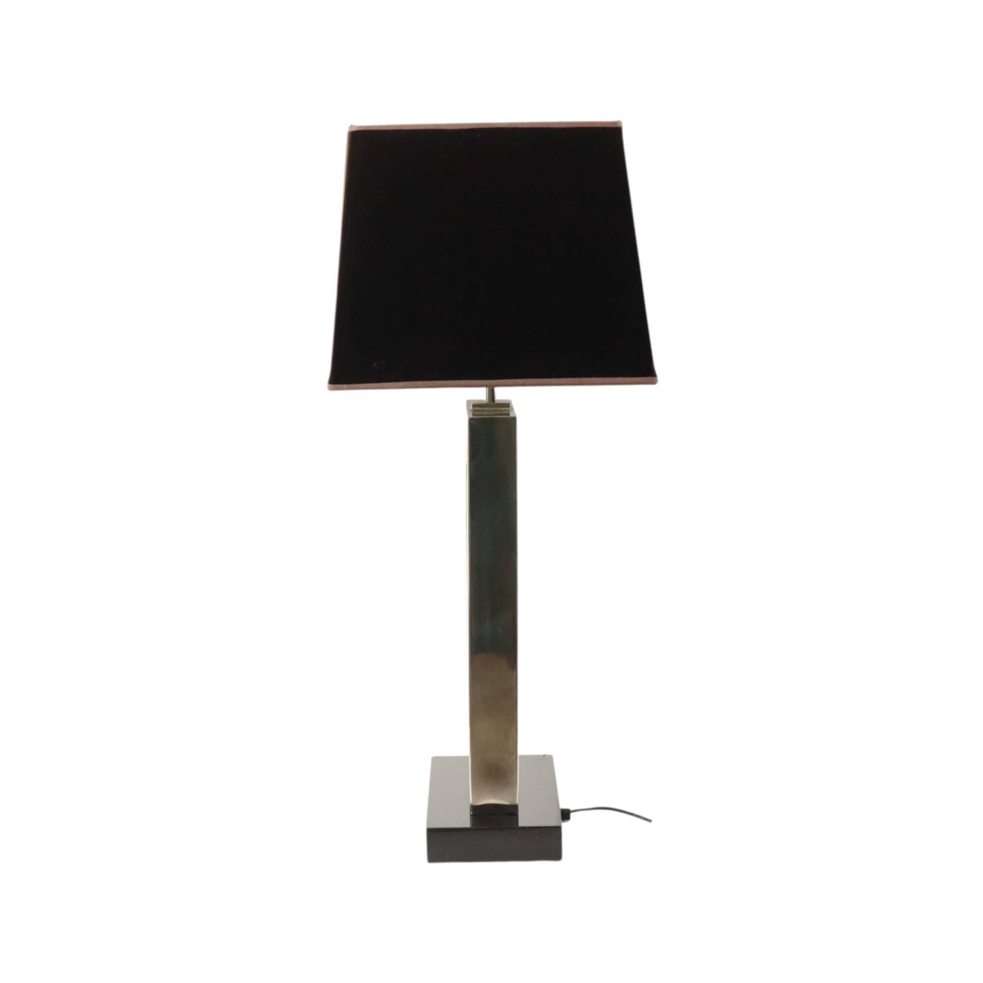 Lampe de table design Eichholtz Arlington en acier inoxydable avec base en granit 72 cm