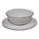 Fürstenberg cream porcelain saucière with golden edging
