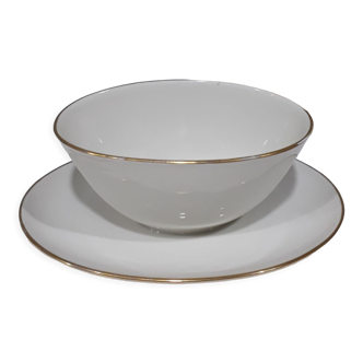 Saucière en porcelaine Fürstenberg crème avec liseré doré