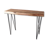 Console en bois avec pieds métal
