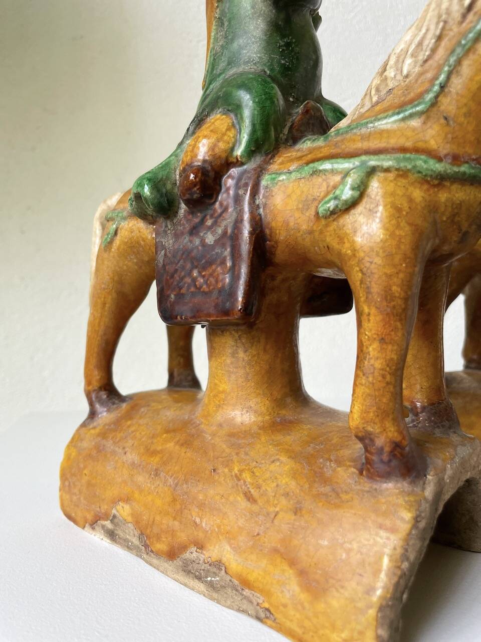 Ming period terracotta equestrian ridge tile