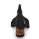 Black and brown folk bird in ceramic, Mexico Peru 1970s