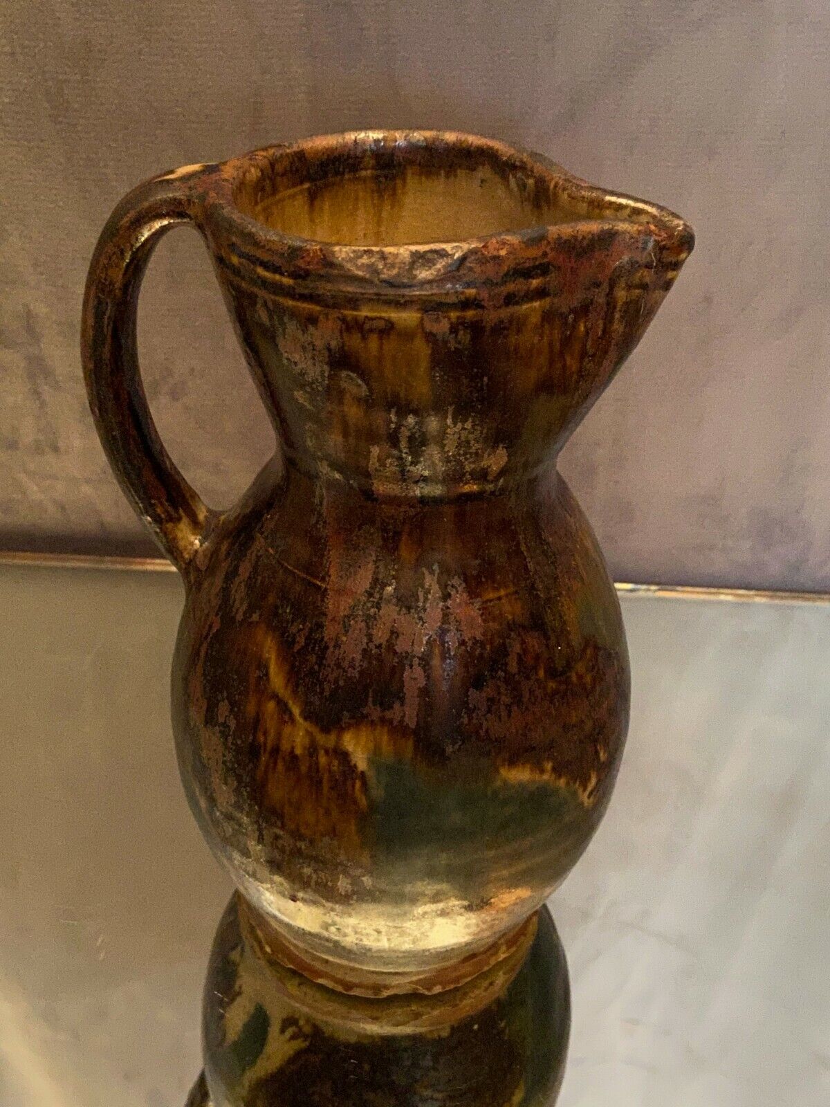 Pitcher in La Borne stoneware signed Lucien Talbot