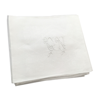 Lot de 11 serviettes anciennes monogrammes CN