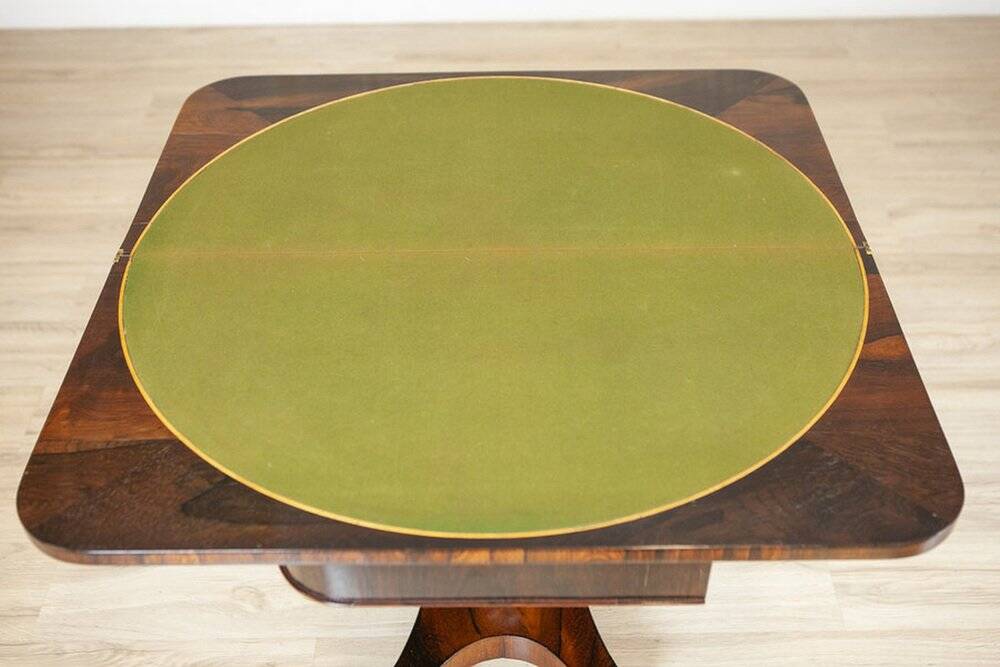 Fold-Out Rosewood Card Table, 1920s