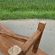 Lot de 2 bancs en orme massif par Aranjou